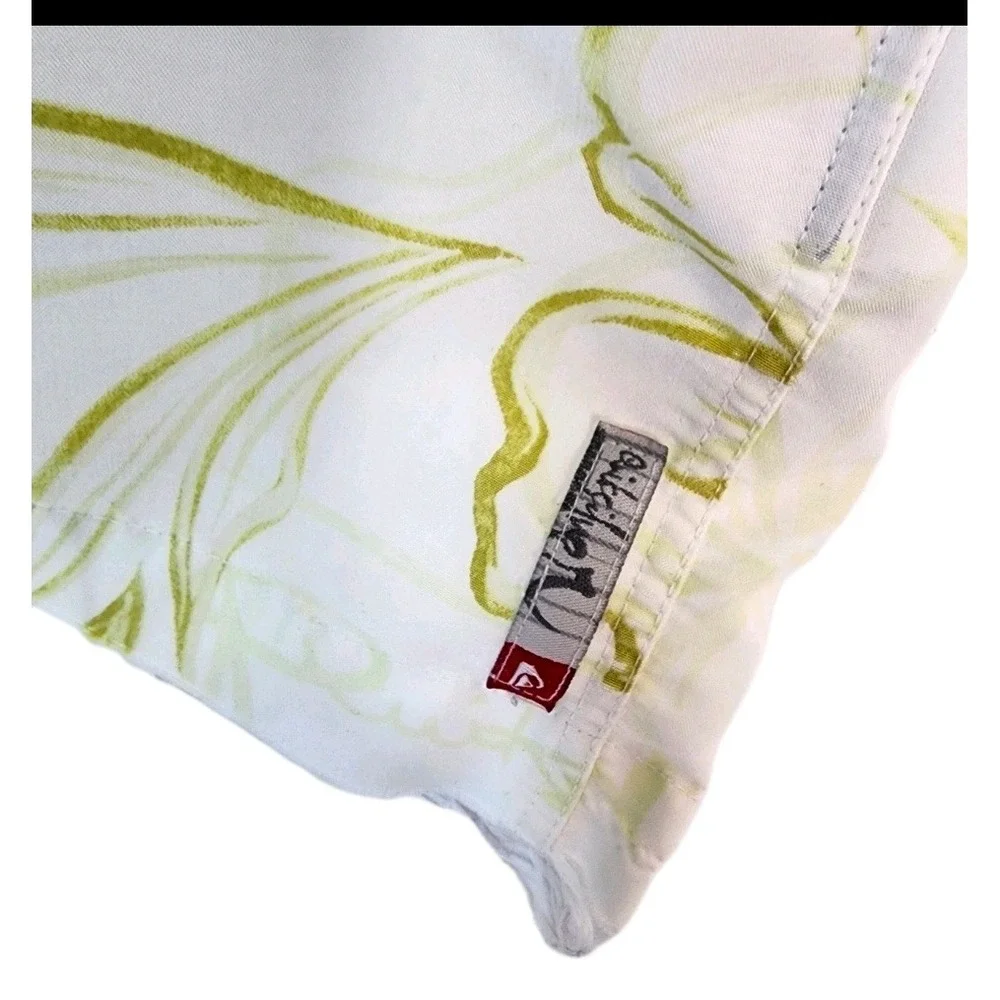 Quiksilver Hawaiian Boardriding Mens Large L‎ Short Sleeve Button Up Shirt Aloha